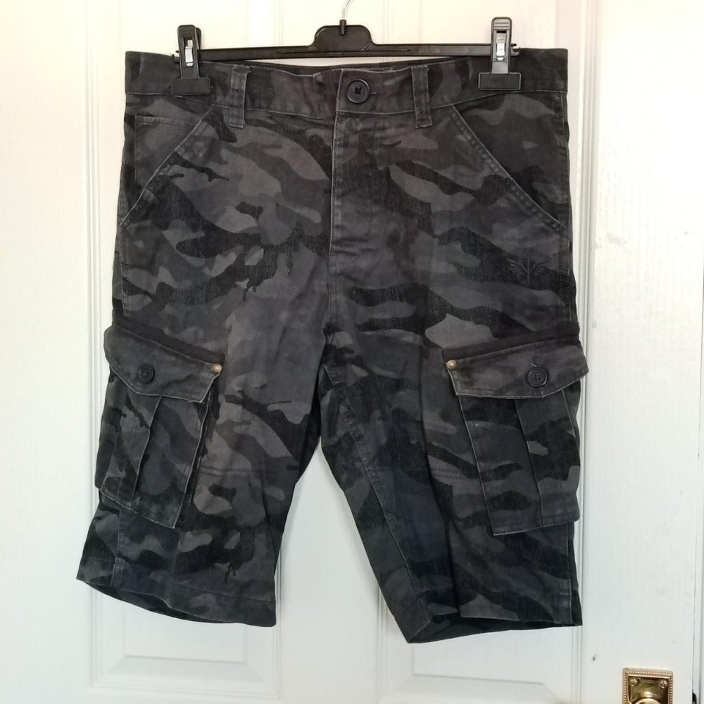 Firetrap Mens Grey and Navy Shorts